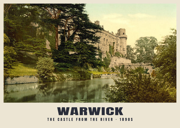 The Castle from the River, Warwick, c. 1890–1900 Heritage Print