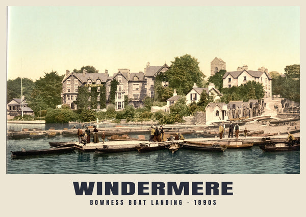 Bowness Boat Landing, Windermere, c. 1890–1900 Heritage Print