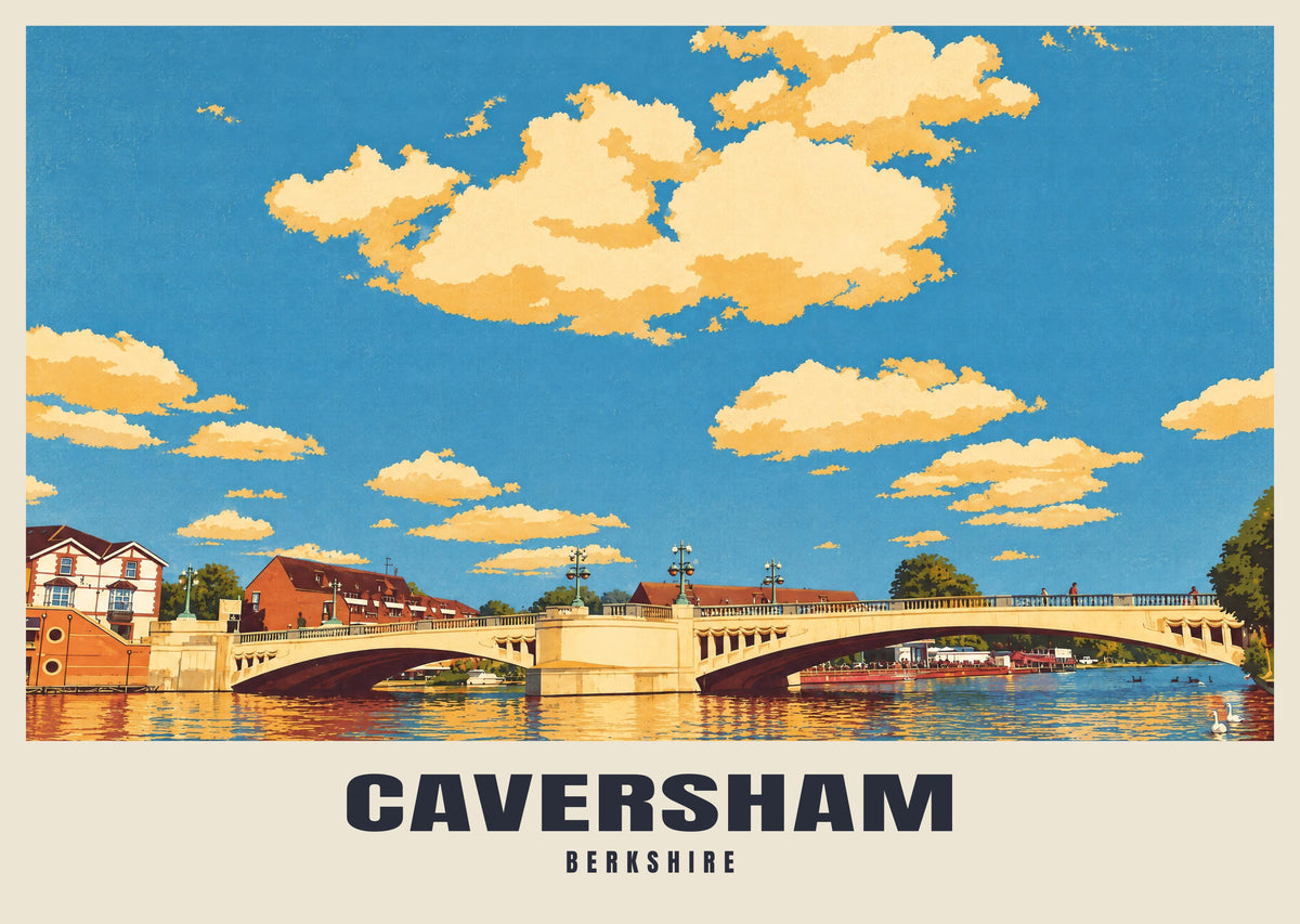 Caversham illustrated poster from the Here Looks Good collection