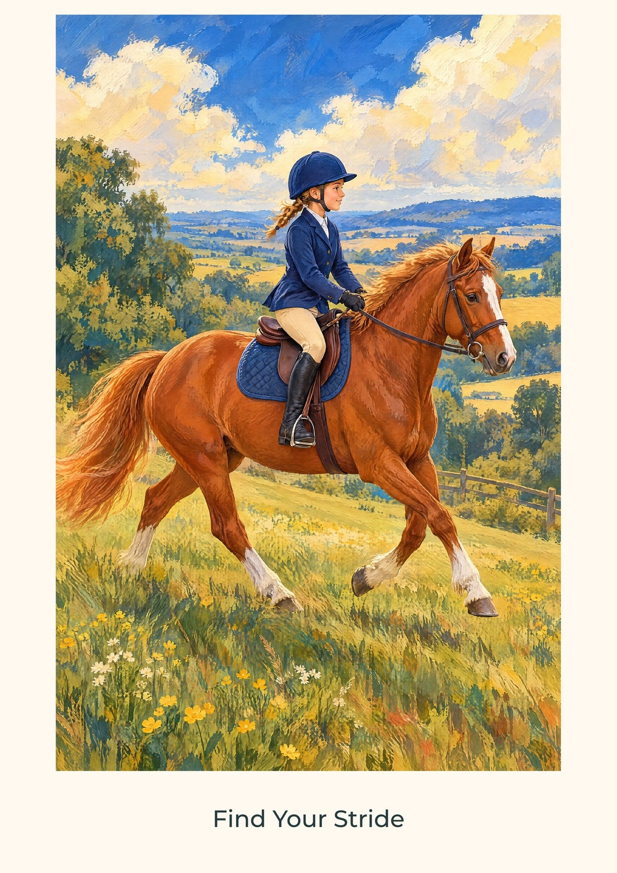 Find Your Stride — Pony Club Children’s Art Print