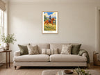 Find Your Stride — Pony Club Children’s Art Print at A2, in a natural wood frame, in a sitting room