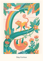 Stay Curious — Rainbow Rainforest Children’s Art Print