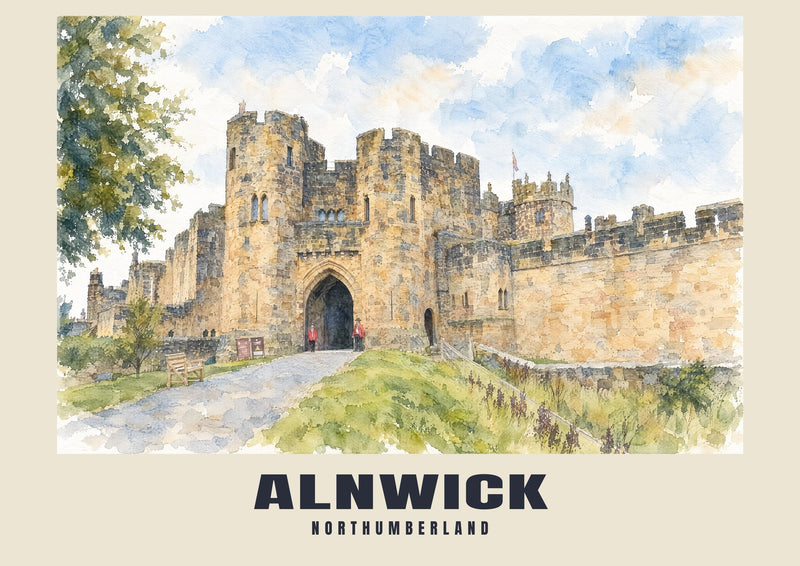Alnwick — Impression d'aquarelle anglaise