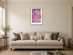 Shine on Stage — Dance Studio Children’s Art Print at A2, in a natural wood frame, in a sitting room