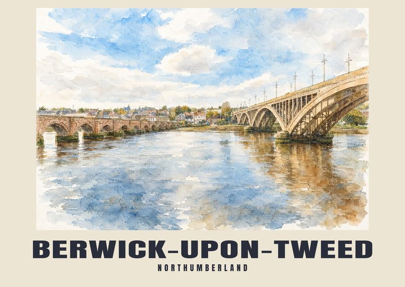 Berwick-upon-Tweed — Impression d'aquarelle anglaise