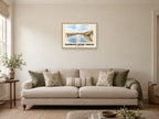 Berwick-upon-Tweed — English Watercolour Art Print at A2, in a natural wood frame, in a sitting room