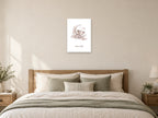 Dream Big — Elephant Little Wonders Nursery Print at A2, as a poster, above a bed