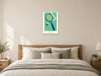 Play Your Way — Court Club Children’s Art Print at A2, as a poster, above a bed