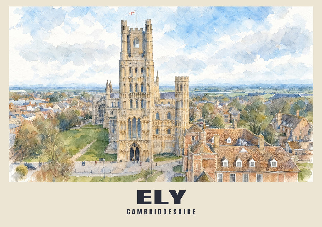 Ely — English Watercolour Art Print