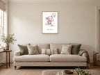 Grow Strong — Elephant Little Wonders Nursery Print at A2, in a natural wood frame, in a sitting room