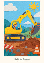 Build Big Dreams — Little Builders Children’s Art Print