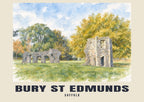 Bury St Edmunds — English Watercolour Art Print