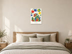 Little Wonders — Garden Party Children’s Art Print at A2, as a poster, above a bed