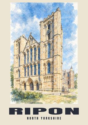 Ripon — Impression d'art à l'aquarelle anglaise