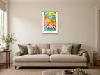 Share Something Good — Kitchen Creators Children’s Art Print at A2, in a natural wood frame, in a sitting room