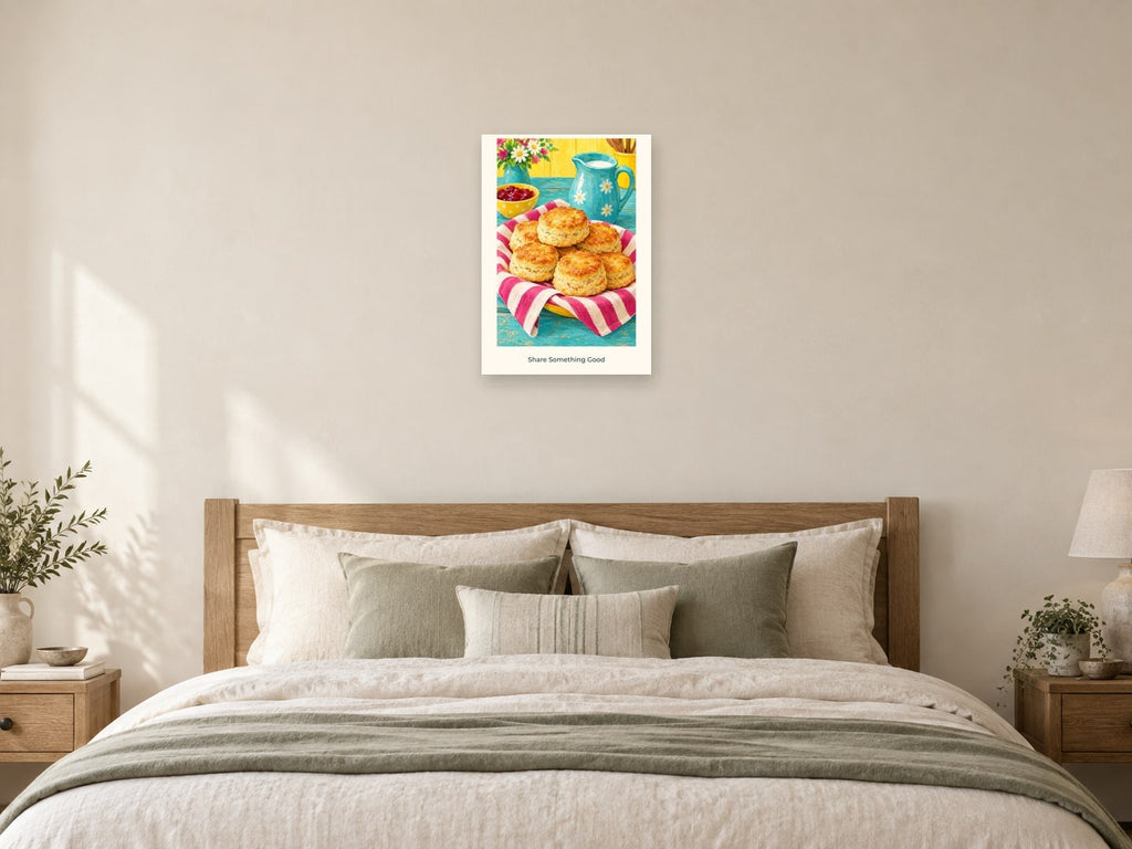 Share Something Good — Kitchen Creators Children’s Art Print at A2, as a poster, above a bed