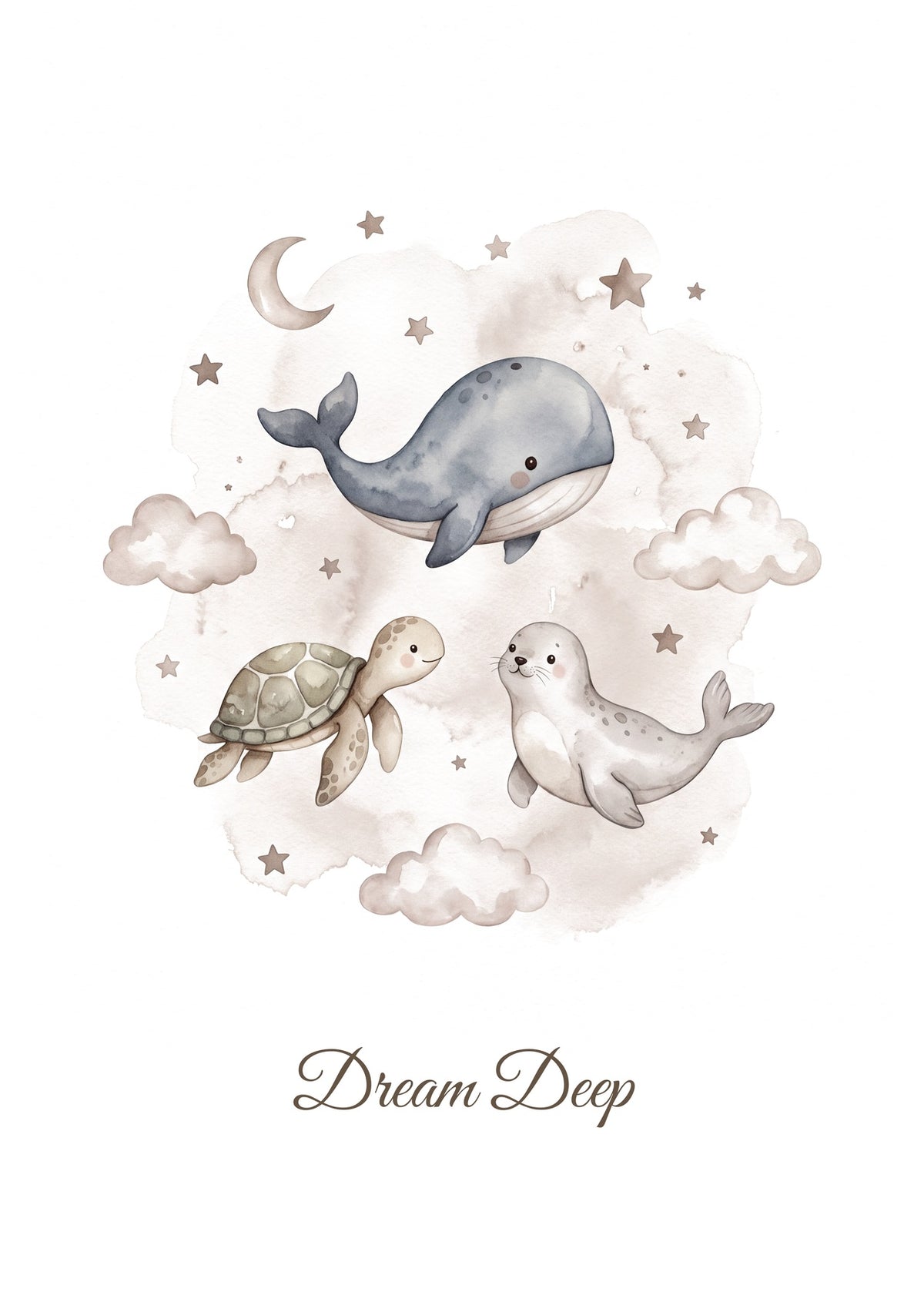 Dream Deep — Ocean Lullabies Nursery Print