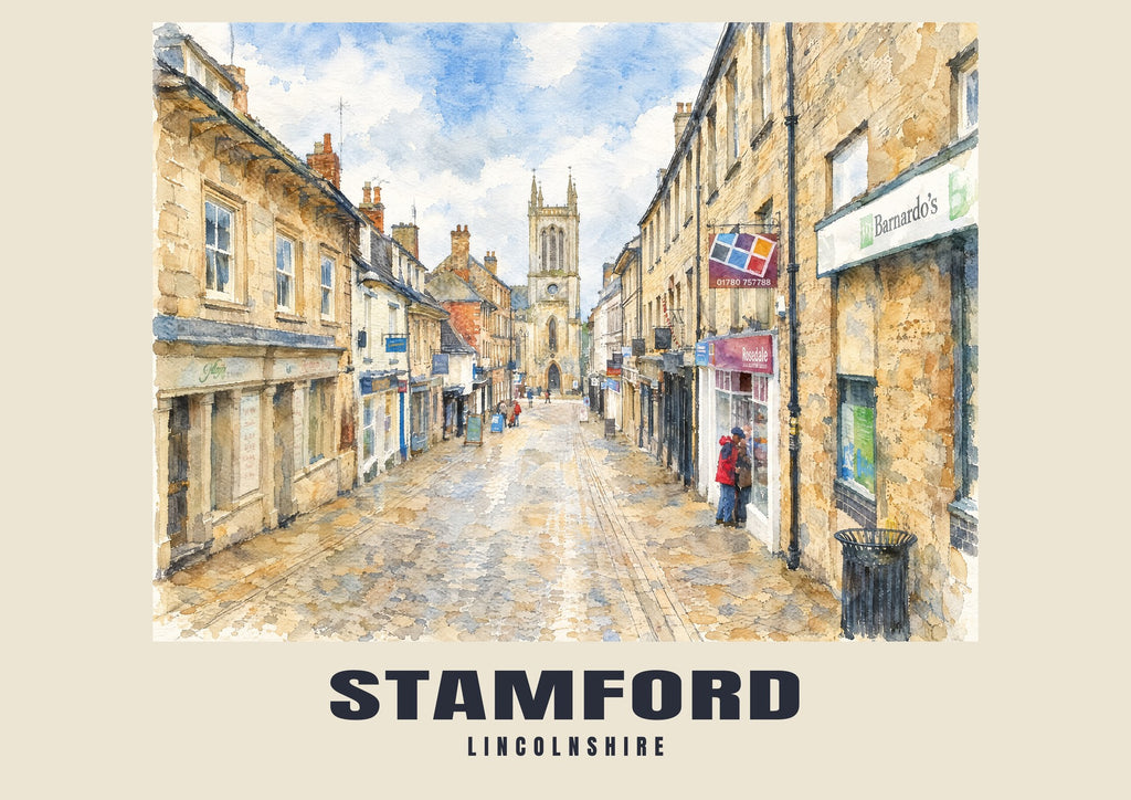 Stamford — English Watercolour Art Print