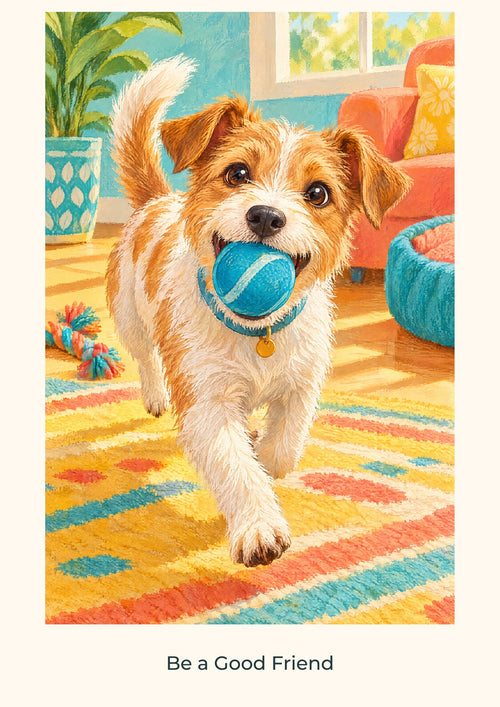 Be a Good Friend — Pet Pals Children’s Art Print