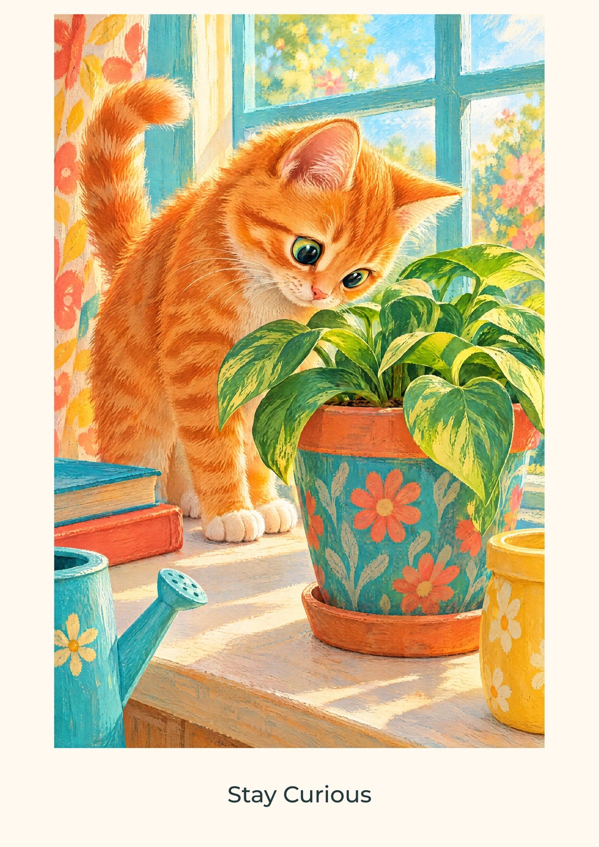 Stay Curious — Pet Pals Children’s Art Print