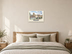 Malvern — English Watercolour Art Print at A2, as a poster, above a bed
