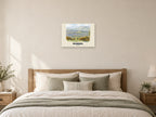 Kendal — English Watercolour Art Print at A2, as a poster, above a bed