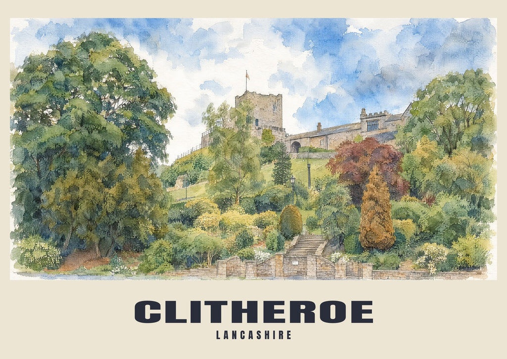 Clitheroe — English Watercolour Art Print