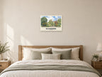 Clitheroe — English Watercolour Art Print at A2, as a poster, above a bed