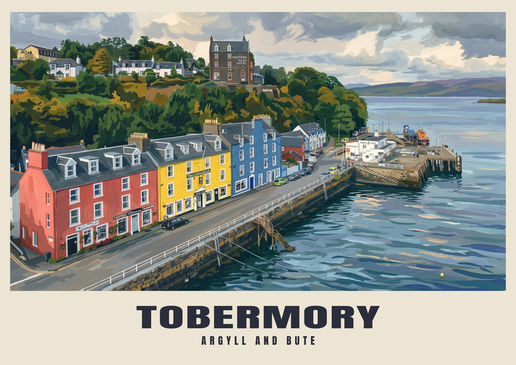Tobermory — Gouache-Kunstdruck