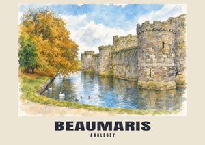 Beaumaris — angielski wydruk akwarelowy