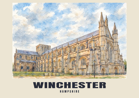 Winchester — Impression d'art à l'aquarelle anglaise