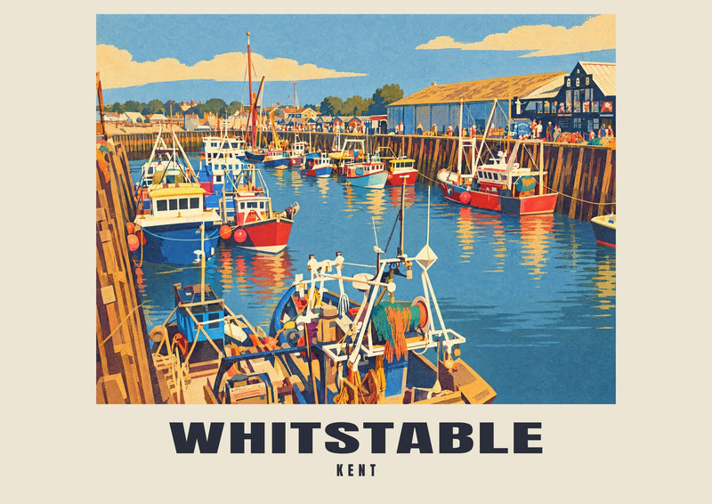 Whitstable — Retro plakat kolejowy
