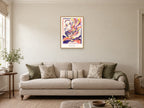 Play Your Way — Music Makers Children’s Art Print at A2, in a natural wood frame, in a sitting room