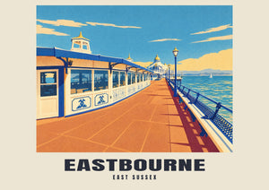 Eastbourne — Affiche d'art ferroviaire rétro