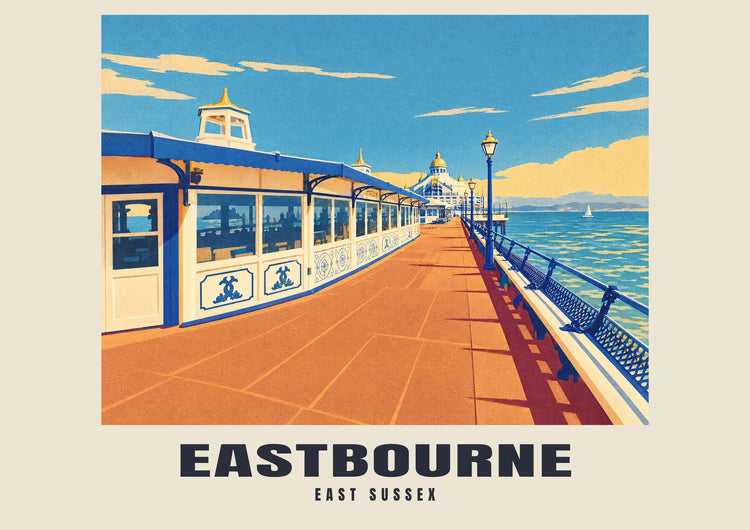 Eastbourne — Affiche d'art ferroviaire rétro