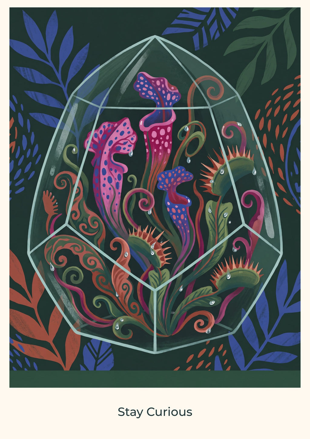 Stay Curious — Botanical Explorers Children’s Art Print