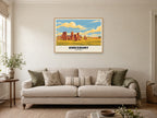 Stonehenge, Amesbury Poster at A1, in a natural wood frame, in a sitting room