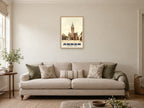 Town Hall, Annan, 1890s Heritage Print at A2, in a natural wood frame, in a sitting room