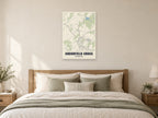 Arborfield Cross Street Map Poster at A1, as a poster, above a bed