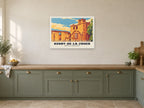 Ashby de la Zouch Castle, Ashby-de-la-Zouch Poster at A1, in a white frame, in a kitchen