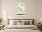 Birchgrove Street Map Poster at A1, as a poster, above a bed