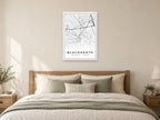 Blackheath Street Map Poster at A1, as a poster, above a bed