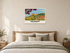 Bolsover Castle Poster at A1, as a poster, above a bed