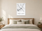 Brent Cross Street Map Poster at A1, as a poster, above a bed