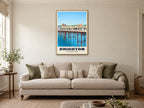 The Palace Pier, Brighton Poster at A1, in a natural wood frame, in a sitting room