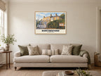 The Manor House, Buntingford Poster at A1, in a natural wood frame, in a sitting room