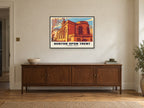 St Modwen's Church, Burton upon Trent Poster at A1, in a black frame, above a sideboard