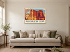 St Modwen's Church, Burton upon Trent Poster at A1, in a natural wood frame, in a sitting room