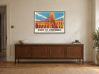 St Edmundsbury Cathedral, Bury St Edmunds Poster at A1, in a black frame, above a sideboard