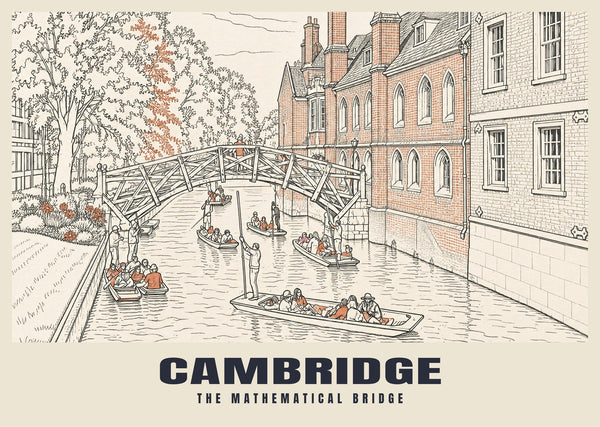 The Mathematical Bridge, Cambridge Poster